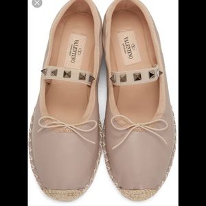Authentic Valentino rockstud espadrilles 37 pink.